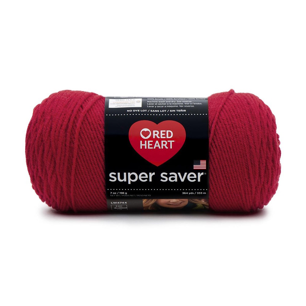 Craft Supplies, Art & School, Coats & Clark, Red Heart, Super Saver, Yarn, 583675, Cherry Red